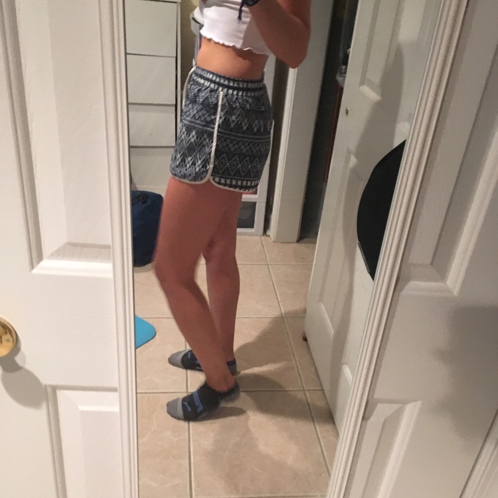 Cute patterned beach shorts!